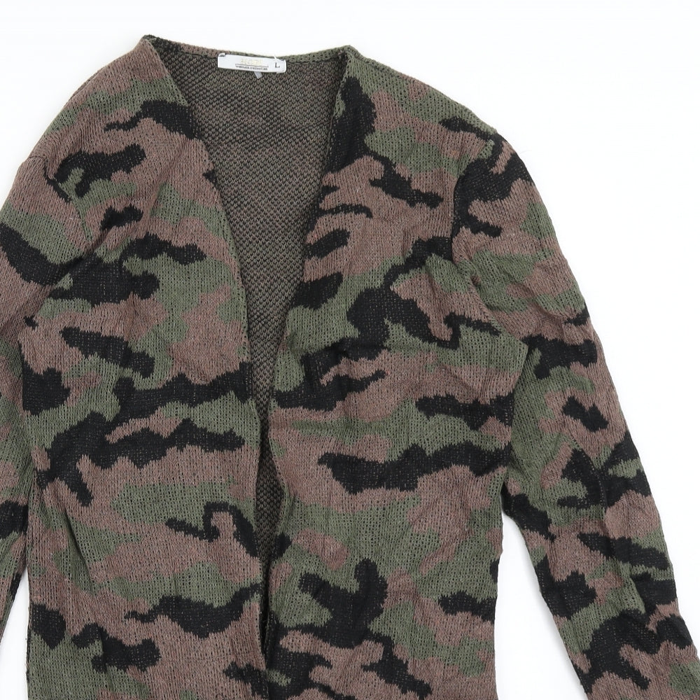 Hobi Girls Green Camouflage  Shrug Jumper Size L
