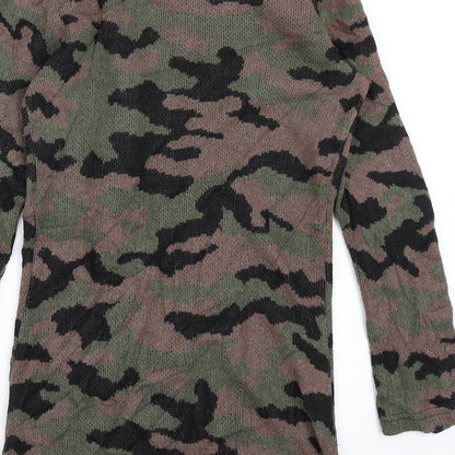 Hobi Girls Green Camouflage  Shrug Jumper Size L
