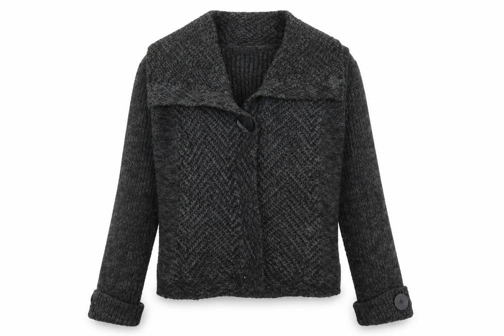 Womens UK Size 12 Autograph Grey Cape Jumper
