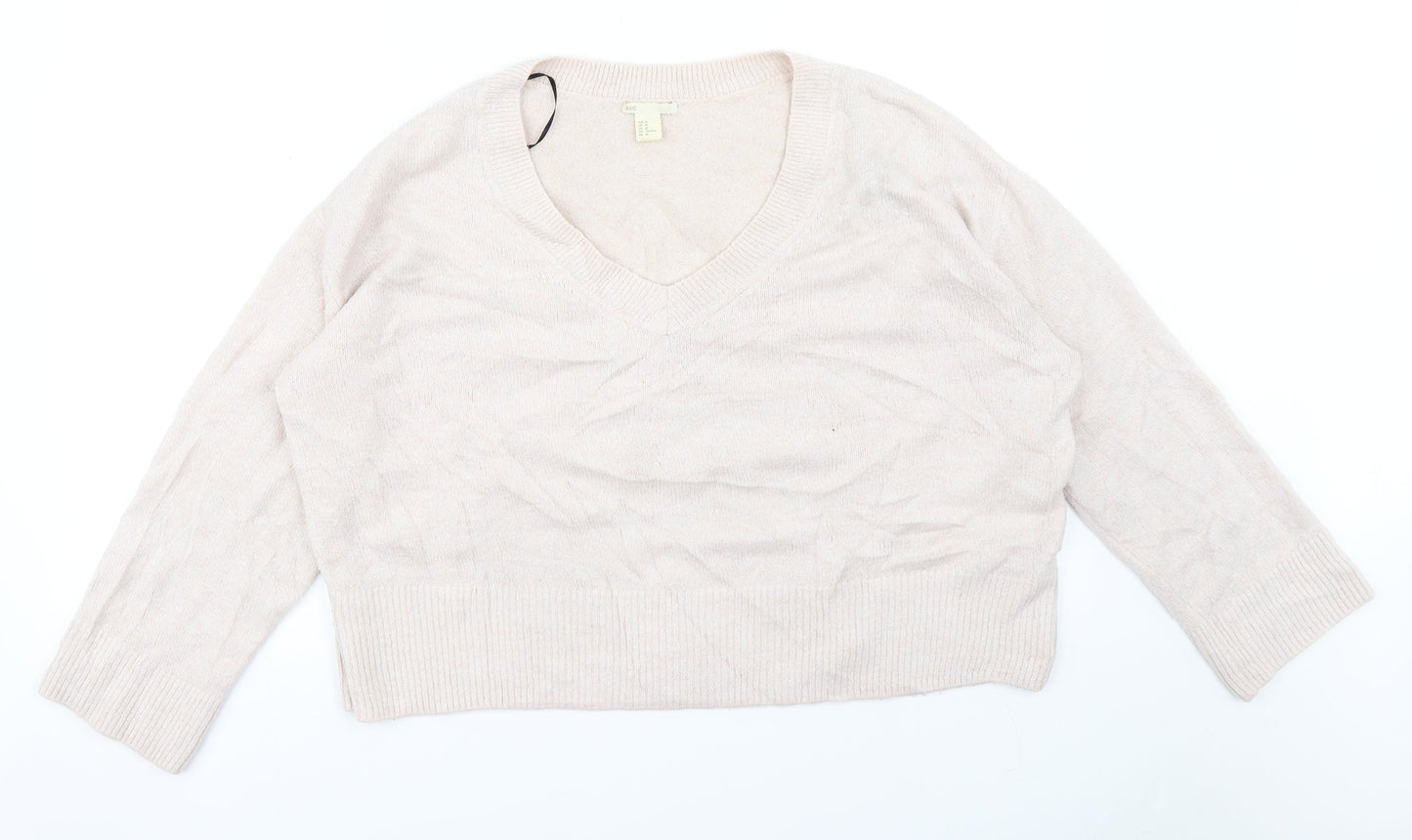 Womens UK Size M H&M Pink Pullover Jumper