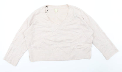 Womens UK Size M H&M Pink Pullover Jumper
