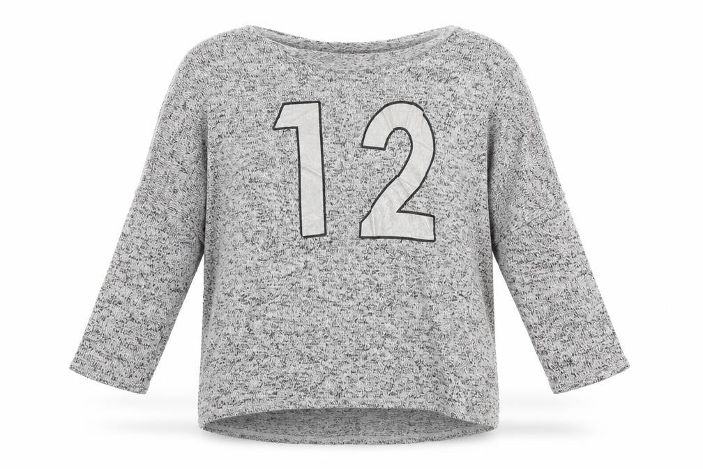 Womens UK Size M Divided Grey Pullover Jumper