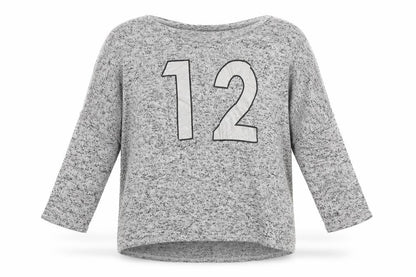 Womens UK Size M Divided Grey Pullover Jumper