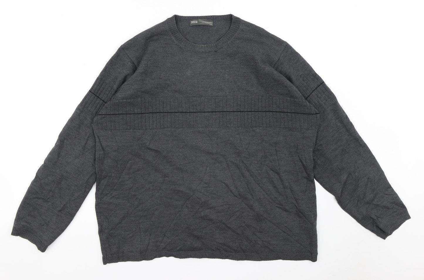 M&S Mens Blue   Pullover Jumper Size XL