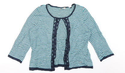 Womens UK Size L Precis Blue Shrug Jumper
