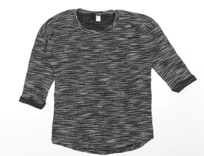 Womens UK Size S Divided Grey Pullover Jumper