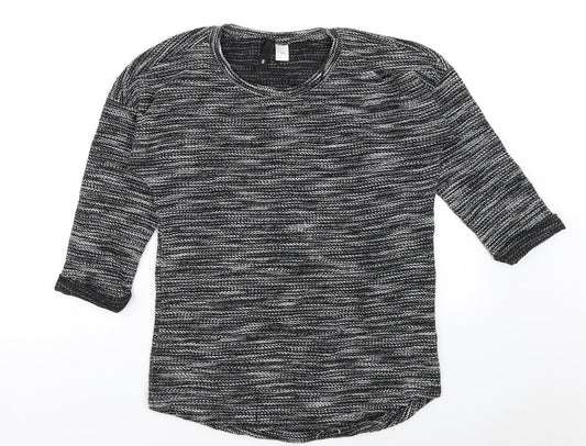 Womens UK Size S Divided Grey Pullover Jumper