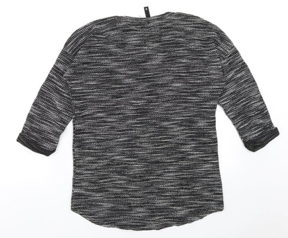 Womens UK Size S Divided Grey Pullover Jumper