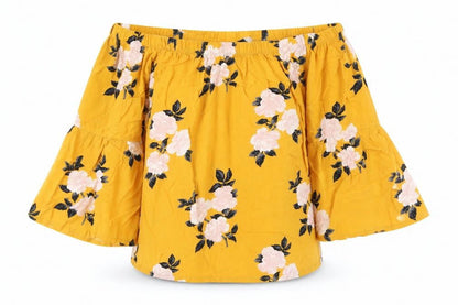 Womens UK Size 8 Select Yellow Basic Blouse