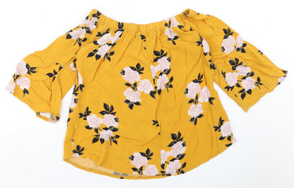 Womens UK Size 8 Select Yellow Basic Blouse