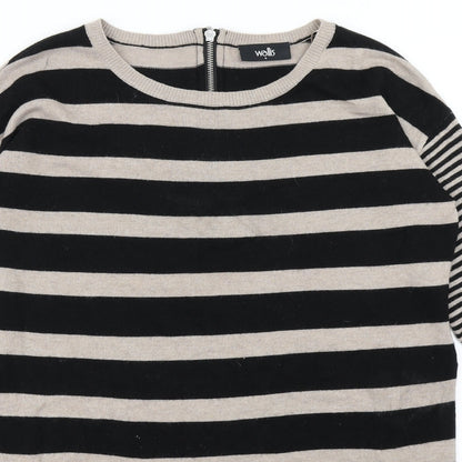 Wallis Womens Beige Striped  Jumper Dress  Size S