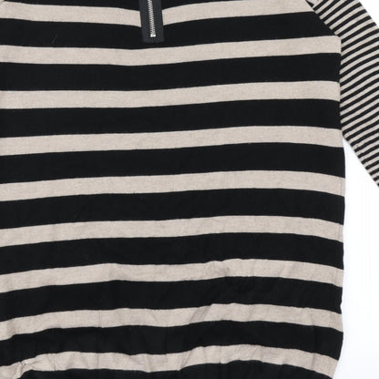 Wallis Womens Beige Striped  Jumper Dress  Size S