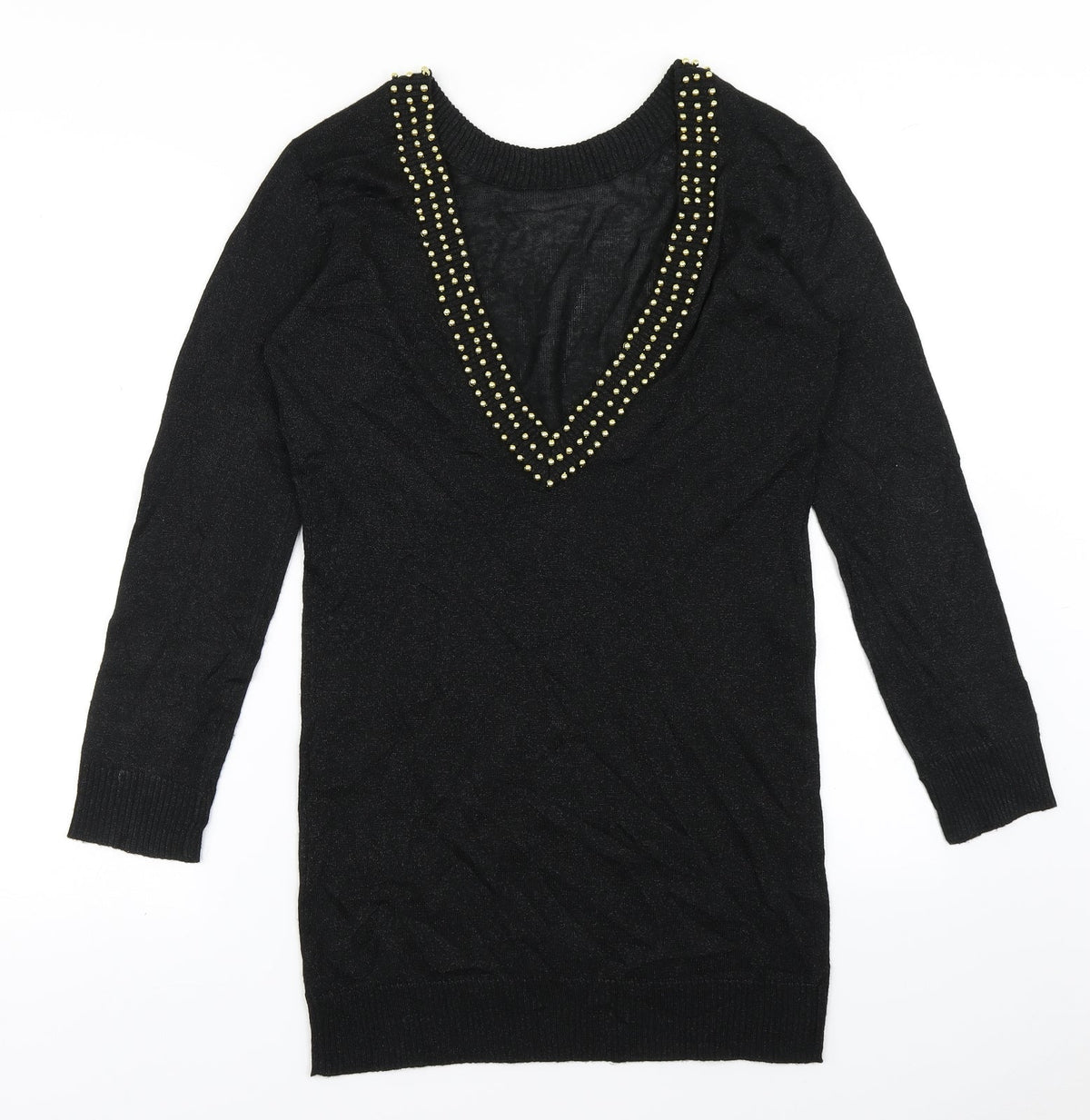 Additional front view of Motel Rocks women’s black jumper, size S