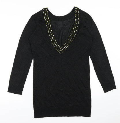 Additional front view of Motel Rocks women’s black jumper, size S