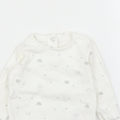 Matalan Baby White   Babygrow One-Piece Size 3-6 Months