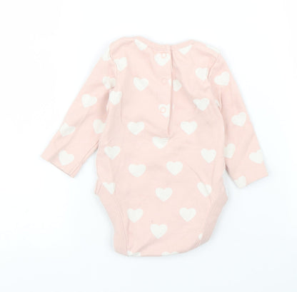 George Girls Pink Polka Dot  Babygrow One-Piece Size 0-3 Months