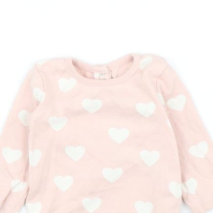 George Girls Pink Polka Dot  Babygrow One-Piece Size 0-3 Months
