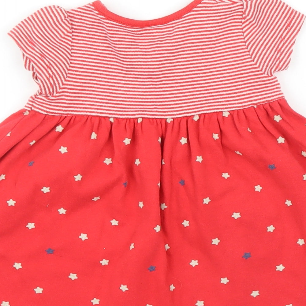 Mini Club Girls Red Striped  A-Line  Size 3-6 Months