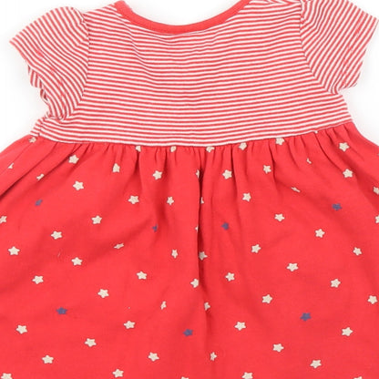 Mini Club Girls Red Striped  A-Line  Size 3-6 Months