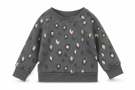 Primark Girls Grey Animal Print  Pullover Jumper Size 3-6 Months  - Leopard print