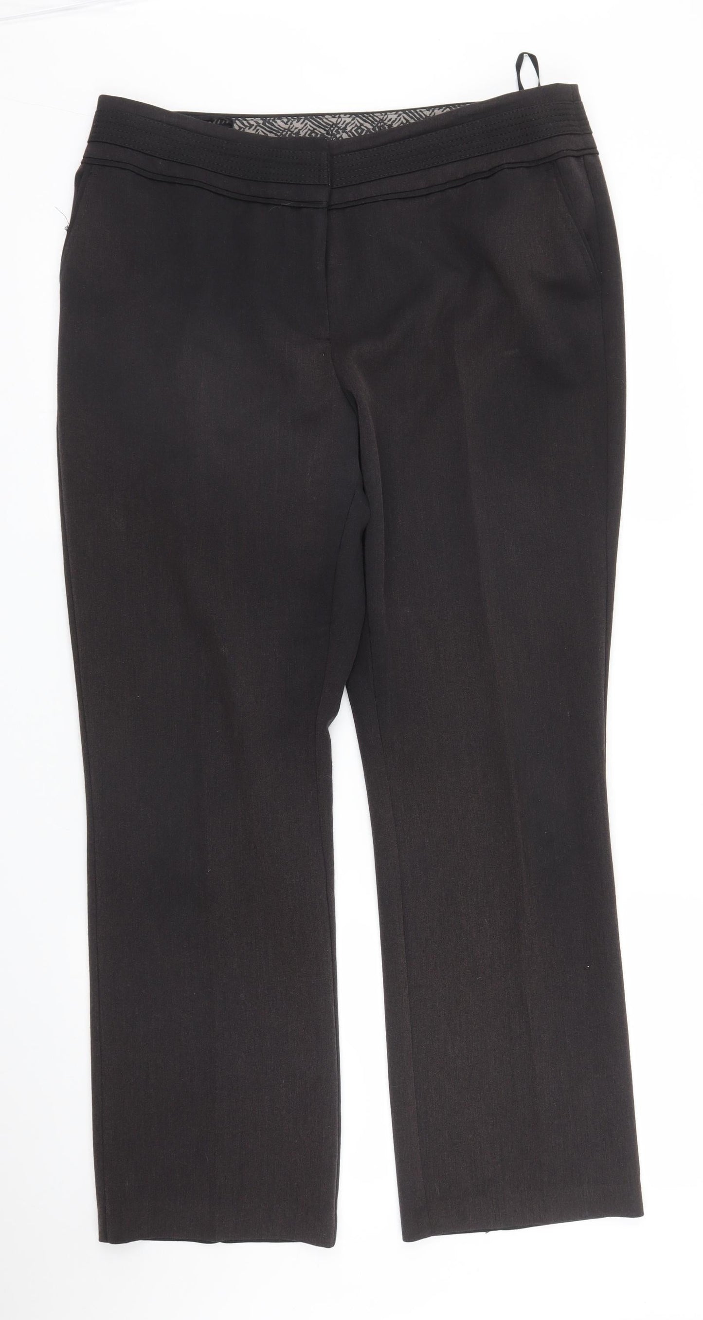 BM Womens Brown   Trousers  Size 14 L27 in