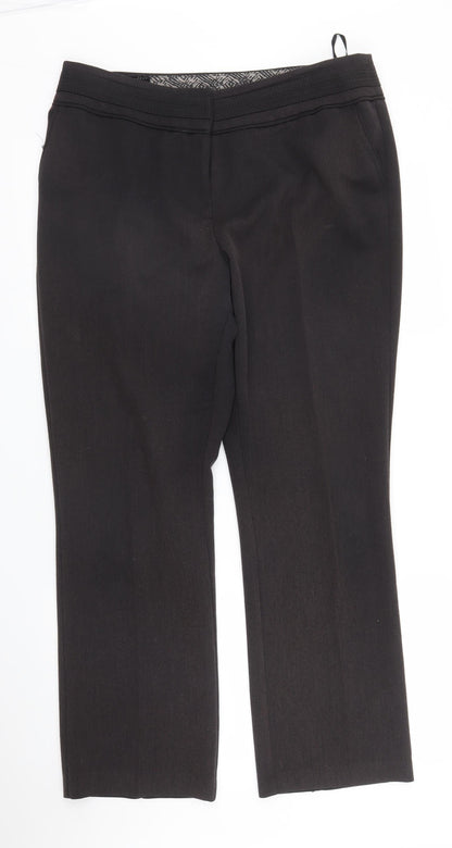 BM Womens Brown   Trousers  Size 14 L27 in