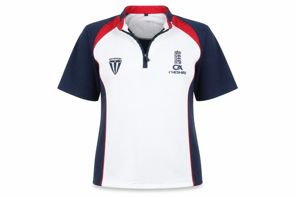Front view of Fearnley women’s blue basic t-shirt, size L, - cheshire fc