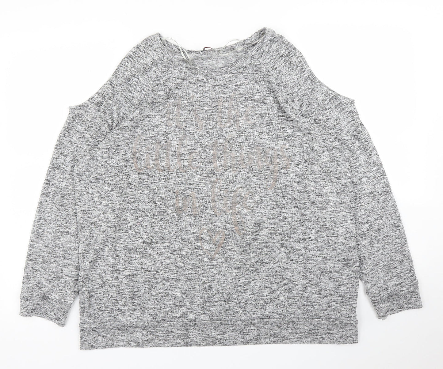 Womens UK Size 18 Papaya Grey Pullover Jumper