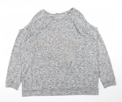 Womens UK Size 18 Papaya Grey Pullover Jumper