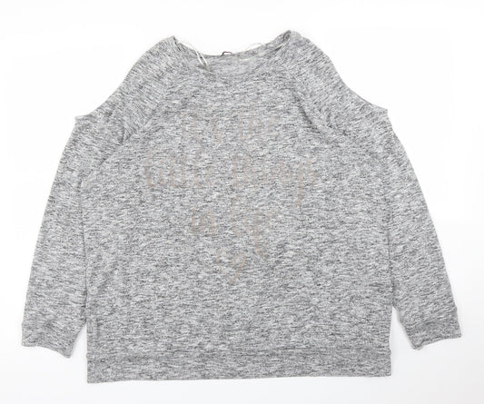 Womens UK Size 18 Papaya Grey Pullover Jumper