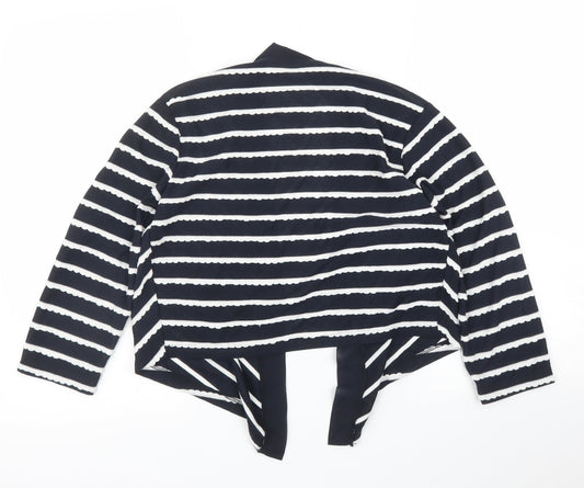 Per Una Womens Blue Striped  Wrap Blouse Size 12