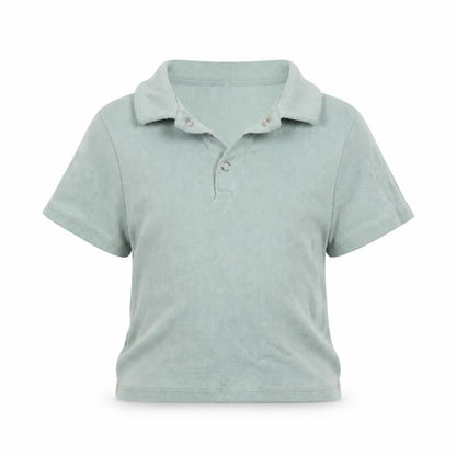 Front view of New Look girls’ green basic t-shirt, size 10-11, years