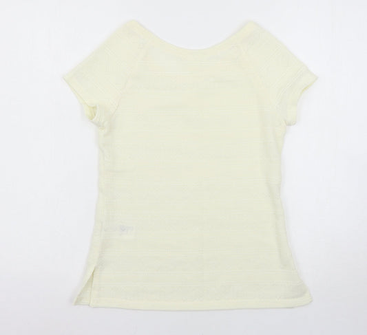 H&M Womens Ivory   Basic T-Shirt Size S
