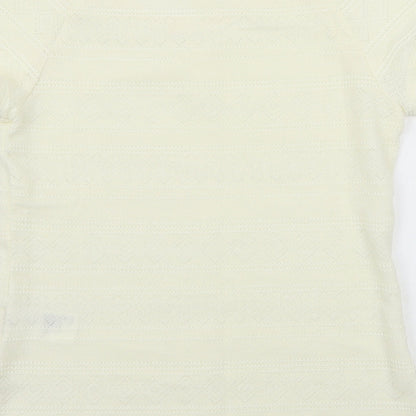 H&M Womens Ivory   Basic T-Shirt Size S