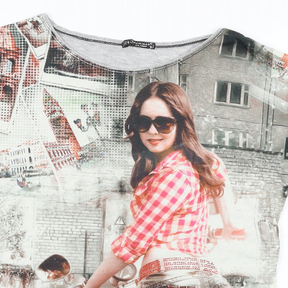 H&B Womens Multicoloured   Basic T-Shirt Size S