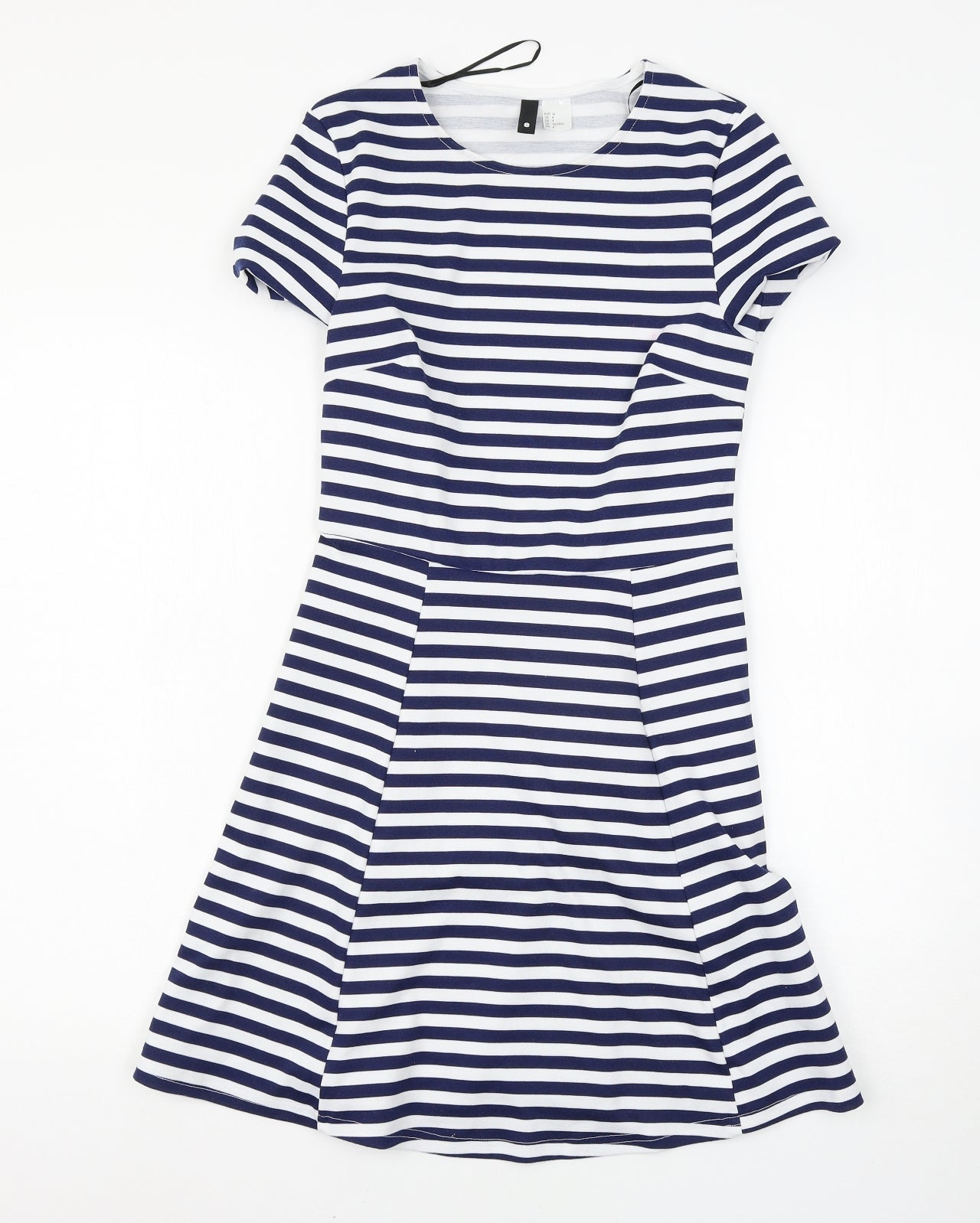 Preworn Womens Blue Striped  T-Shirt Dress  Size 8