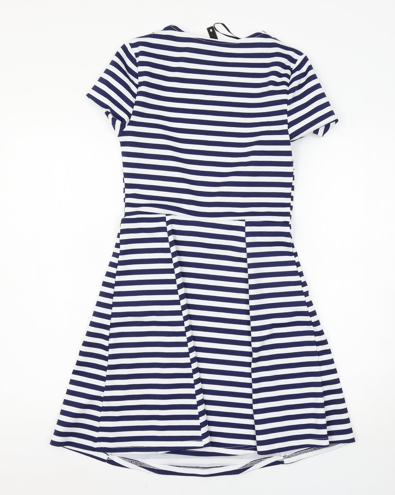 Preworn Womens Blue Striped  T-Shirt Dress  Size 8