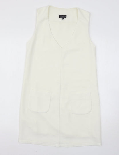 Topshop Womens White   Tank Dress  Size 6