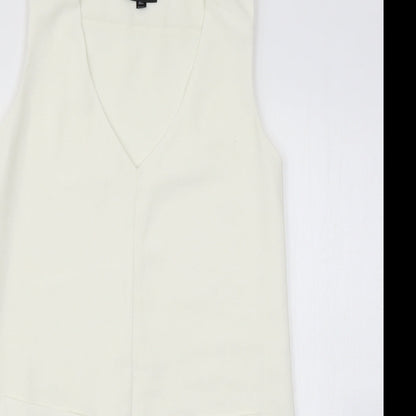 Topshop Womens White   Tank Dress  Size 6
