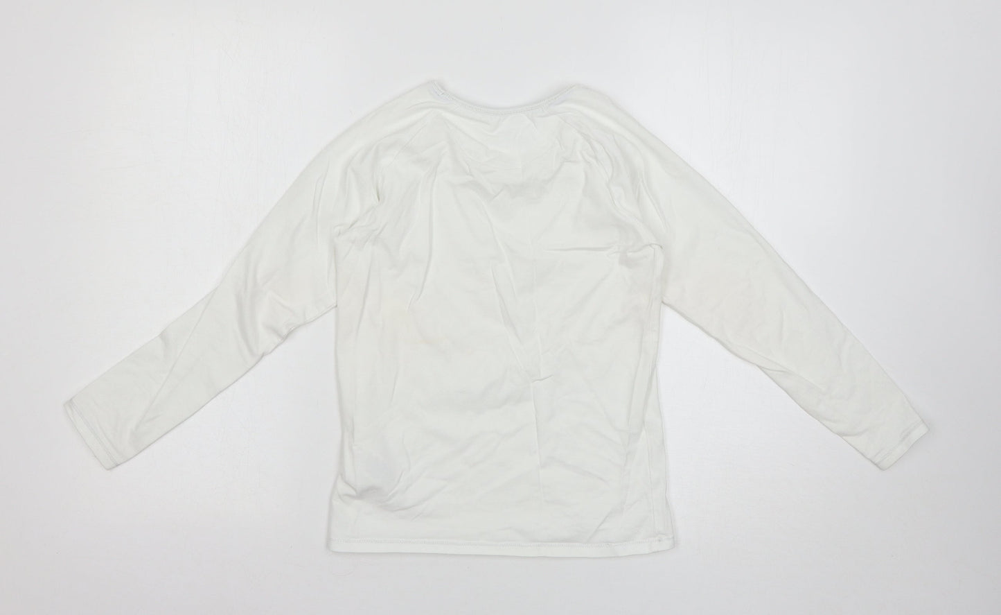 Marks and Spencer Girls White   Basic T-Shirt Size 9-10 Years