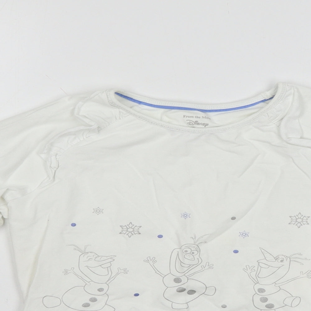 Marks and Spencer Girls White   Basic T-Shirt Size 9-10 Years