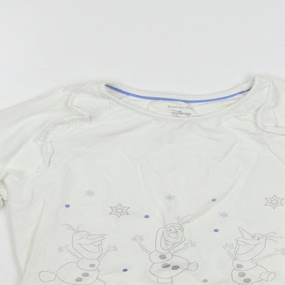 Marks and Spencer Girls White   Basic T-Shirt Size 9-10 Years