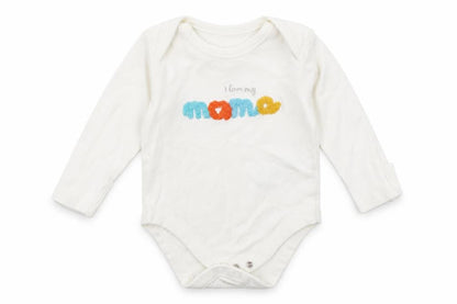 Front view of Marks & Spencer Baby White Leotard One-Piece, size 0-3, Months
