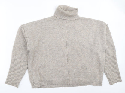 Womens UK Size 8 Missguided Beige Pullover Jumper