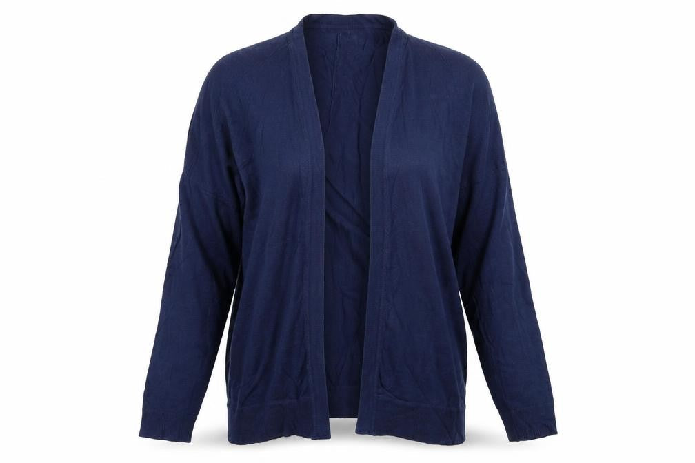Front view of Vera Moda women’s blue cardigan jumper, size L
