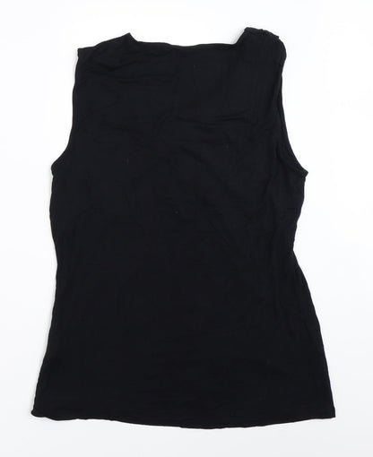 Womens UK Size L Tahari Black Basic Tank