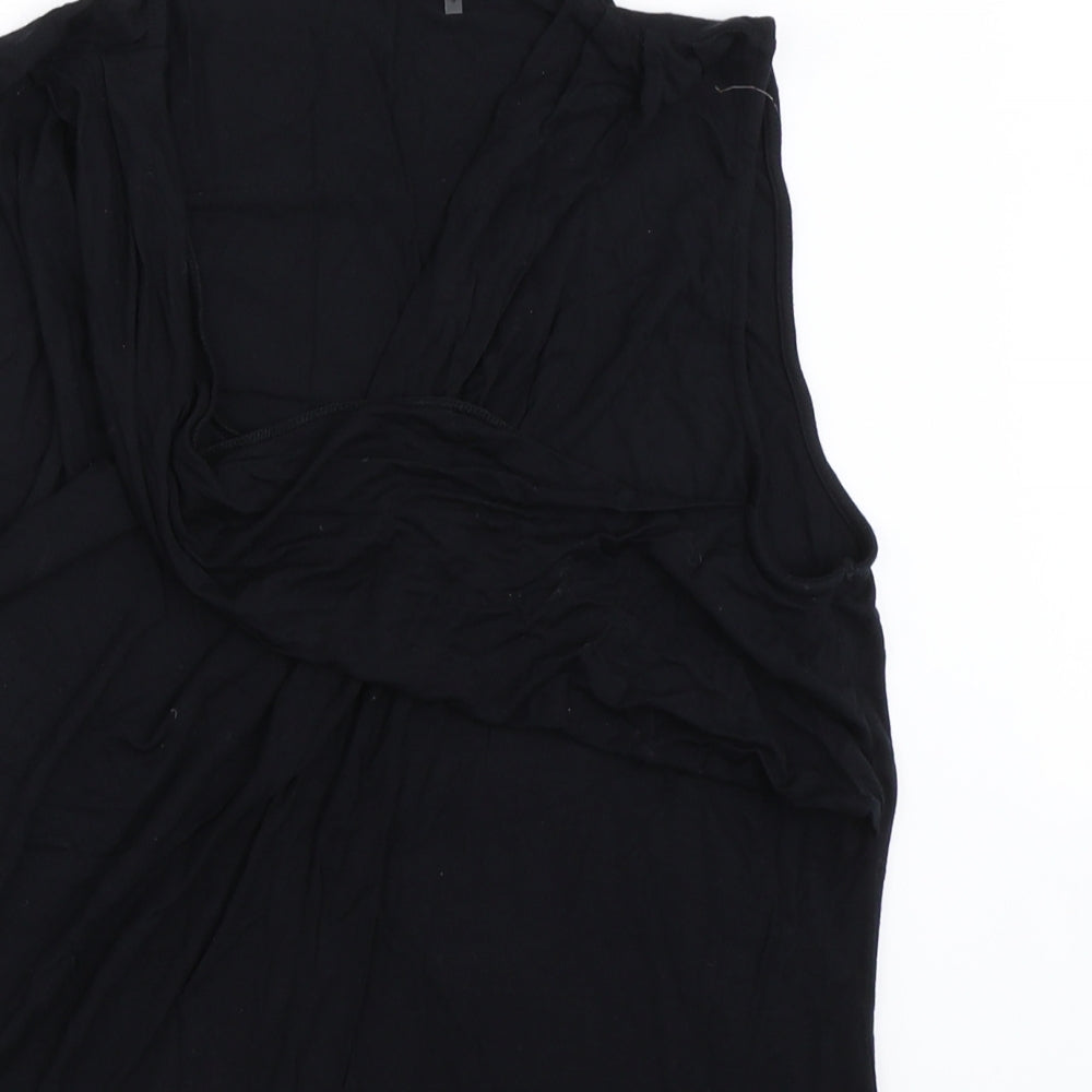 Womens UK Size L Tahari Black Basic Tank