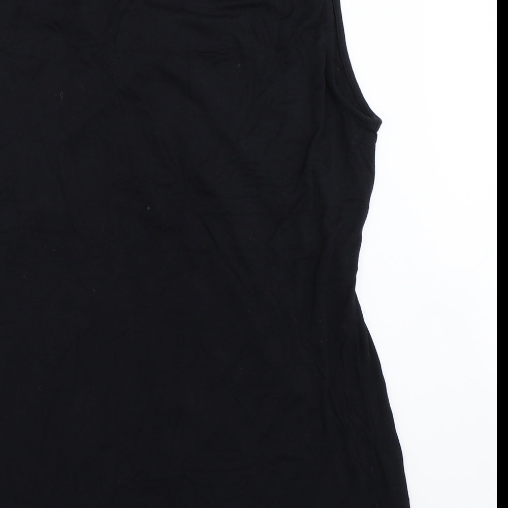 Womens UK Size L Tahari Black Basic Tank