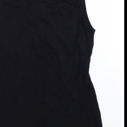 Womens UK Size L Tahari Black Basic Tank