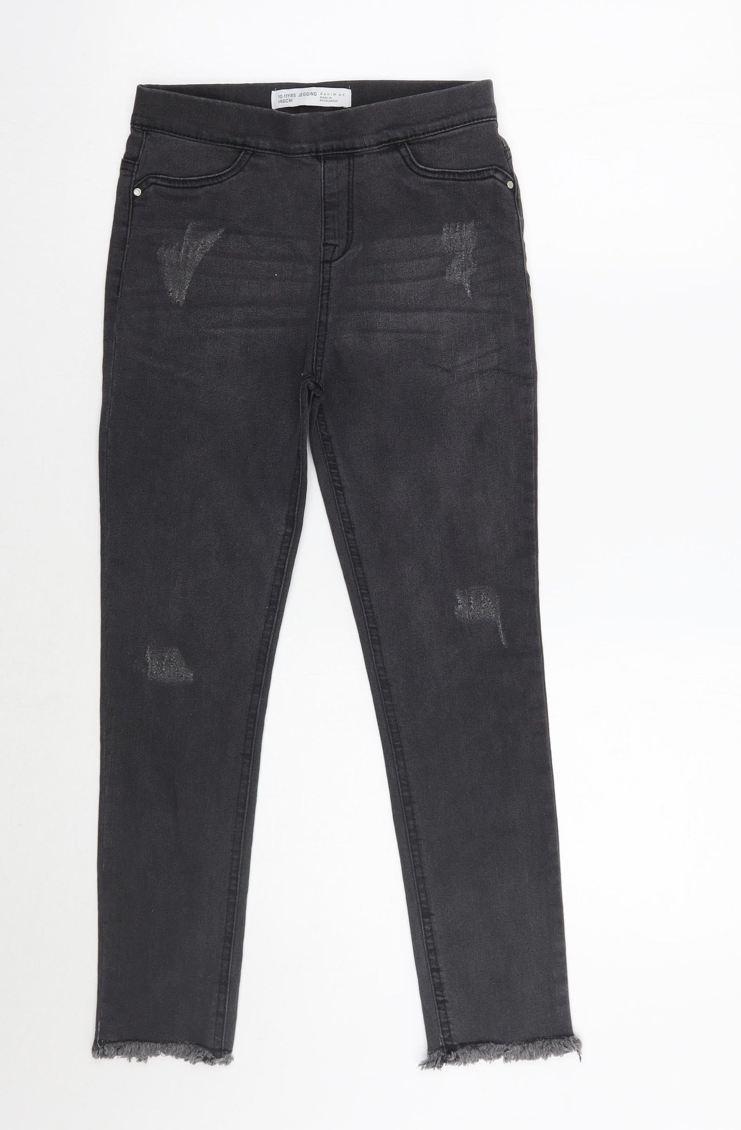 Denim co Girls Grey   Cropped Jeans Size 10-11 Years